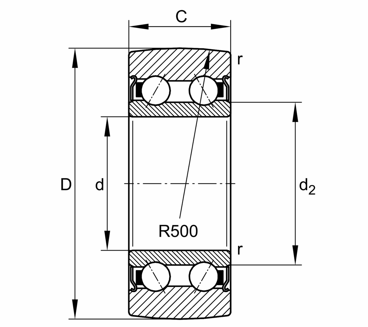Направляющий ролик INA LR5202-2Z-TVH-XL