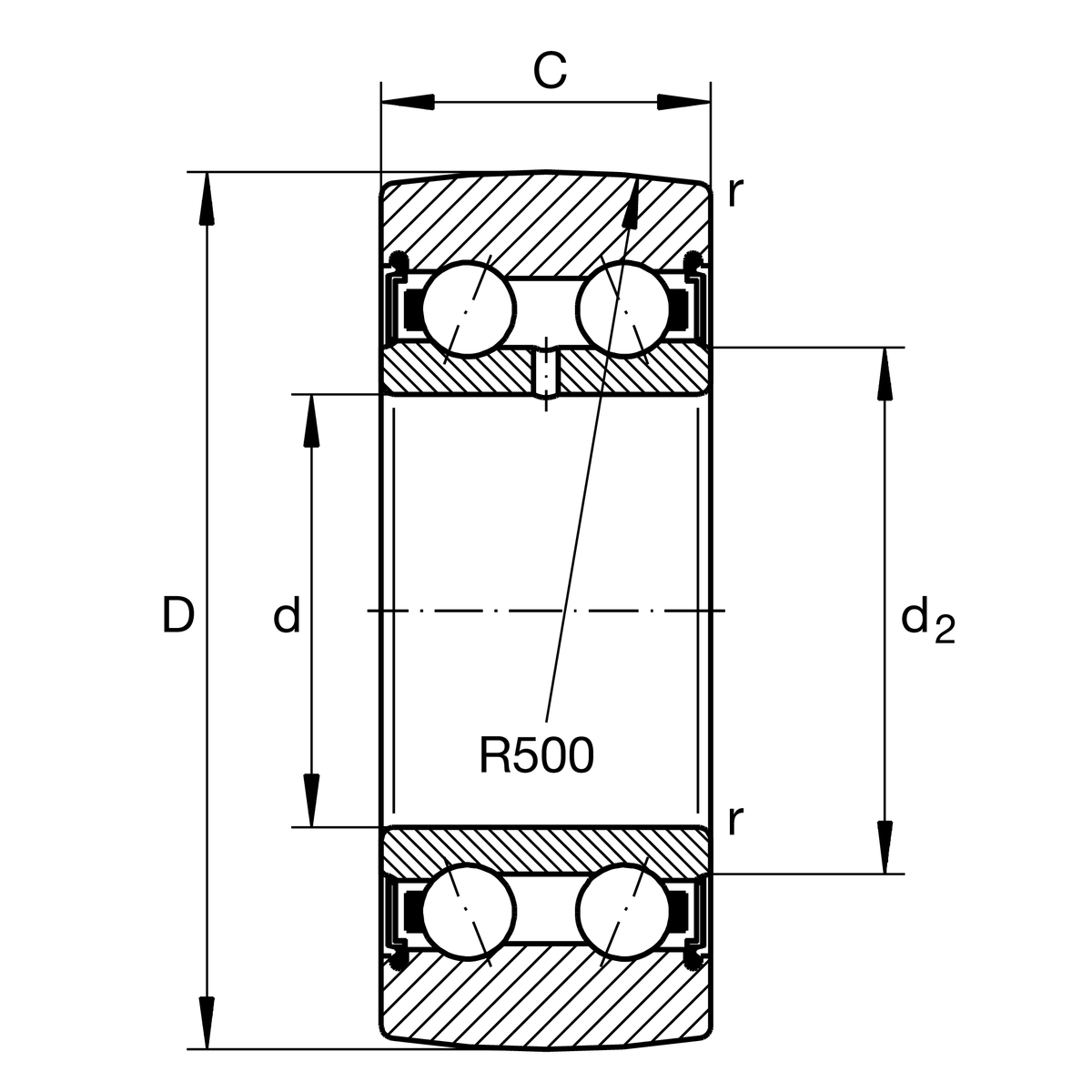 Направляющий ролик INA LR50/7-2RS