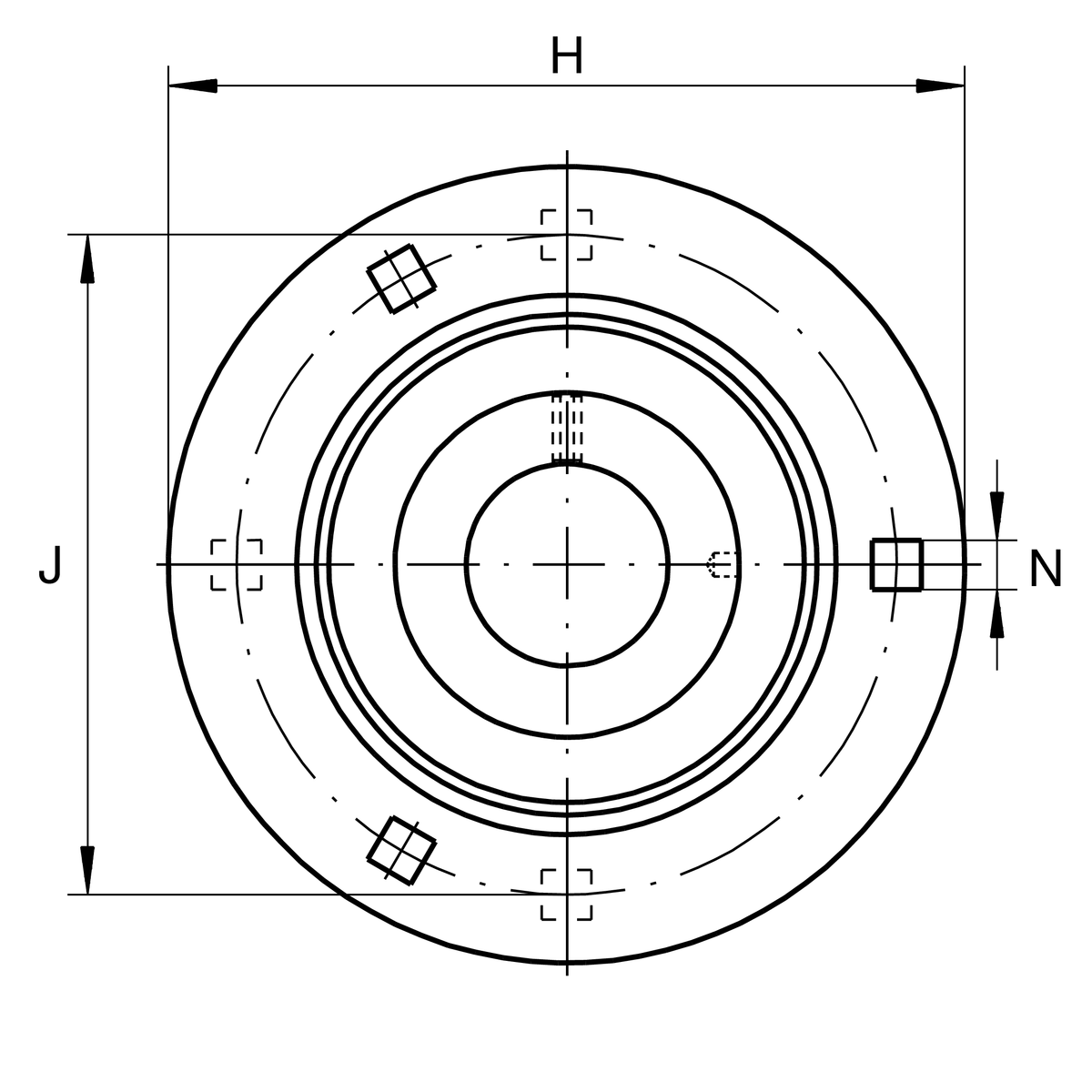Фланцевый корпус INA RA25-XL (RA25)