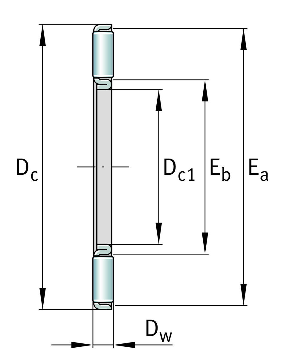 Упорный игольчатый подшипник без колец INA AXK5578-A/0-10