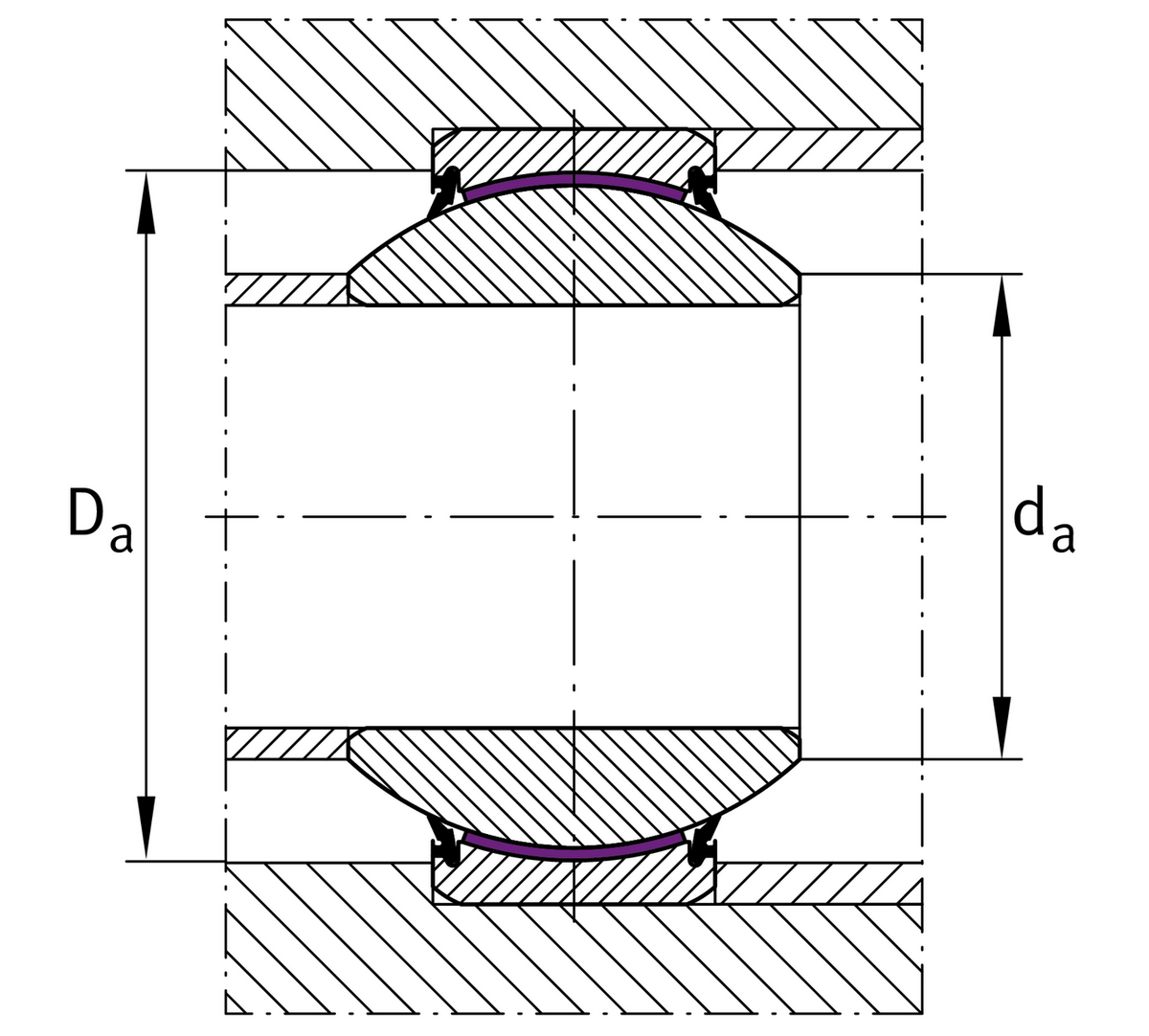 Сферический шарнирный подшипник INA GE90-FW-2RS