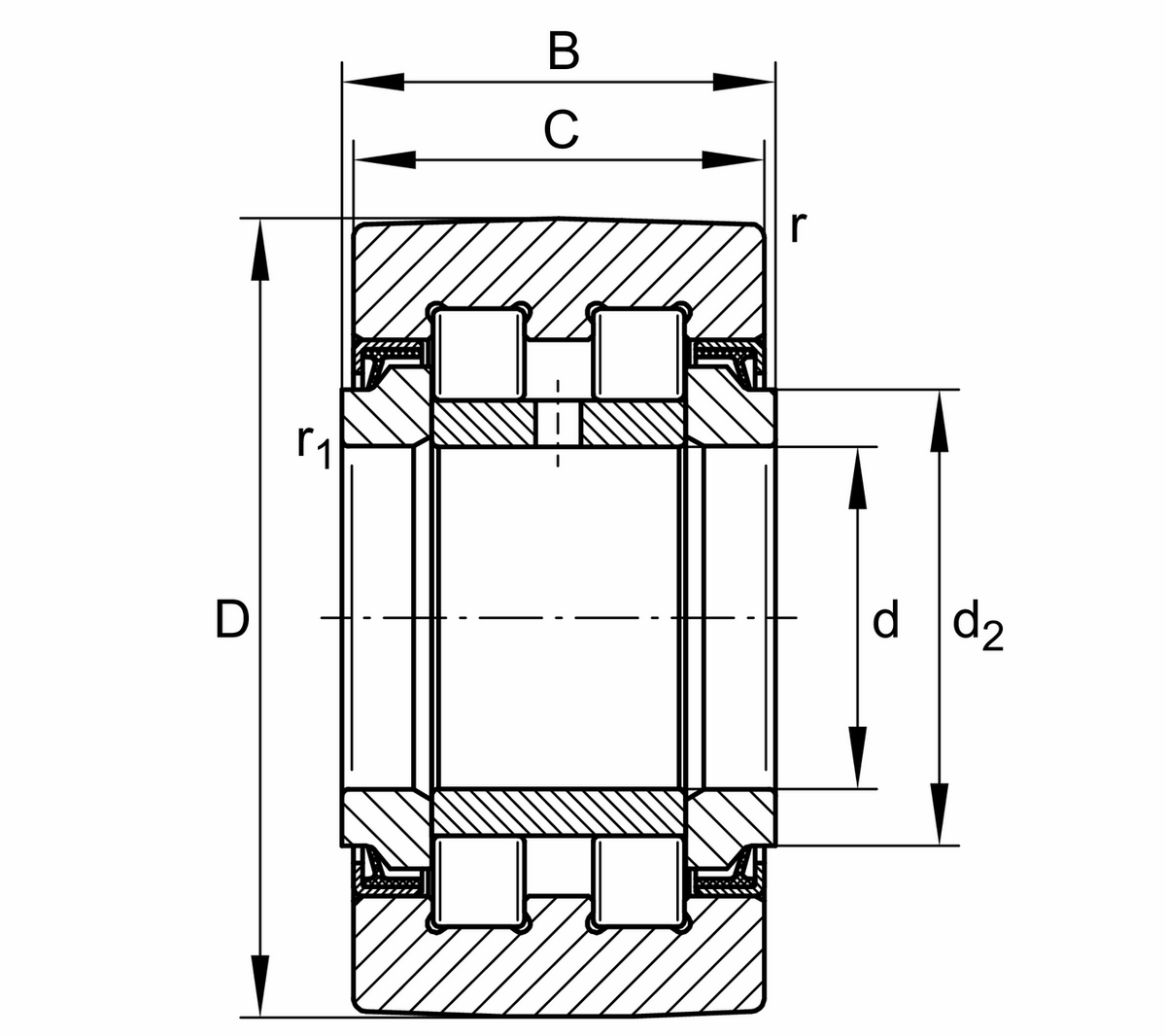 Опорный ролик INA PWTR17-2RS-RR-XL (PWTR17-2RS-RR)