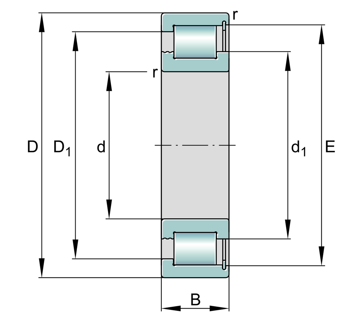 Цилиндрический роликоподшипник INA SL182918-B-XL-C3 (SL182918-B-C3)