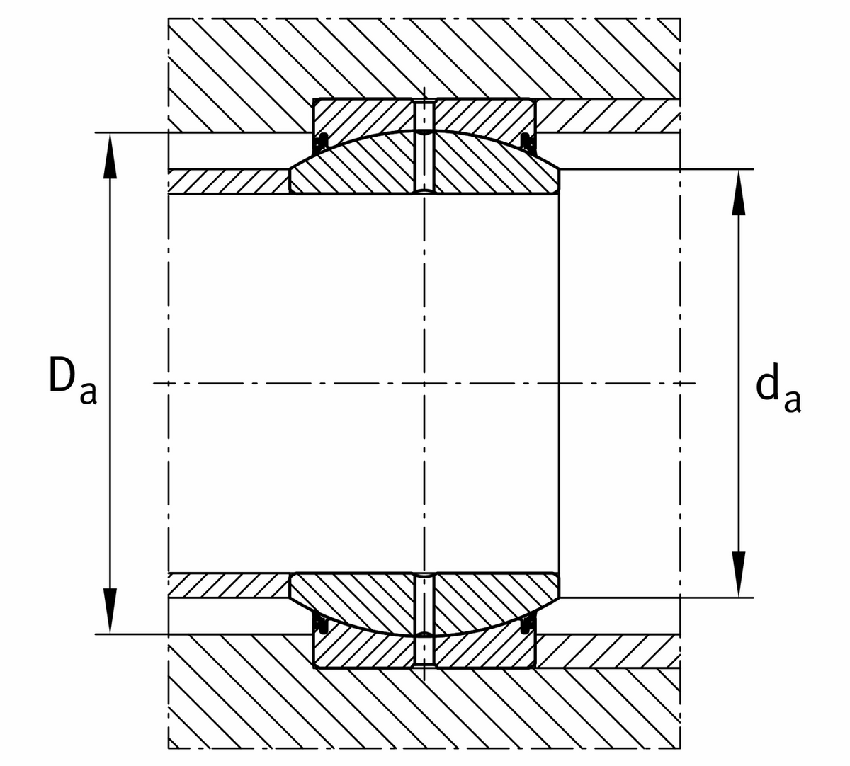 Сферический шарнирный подшипник INA GE240-DO-2RS-C3