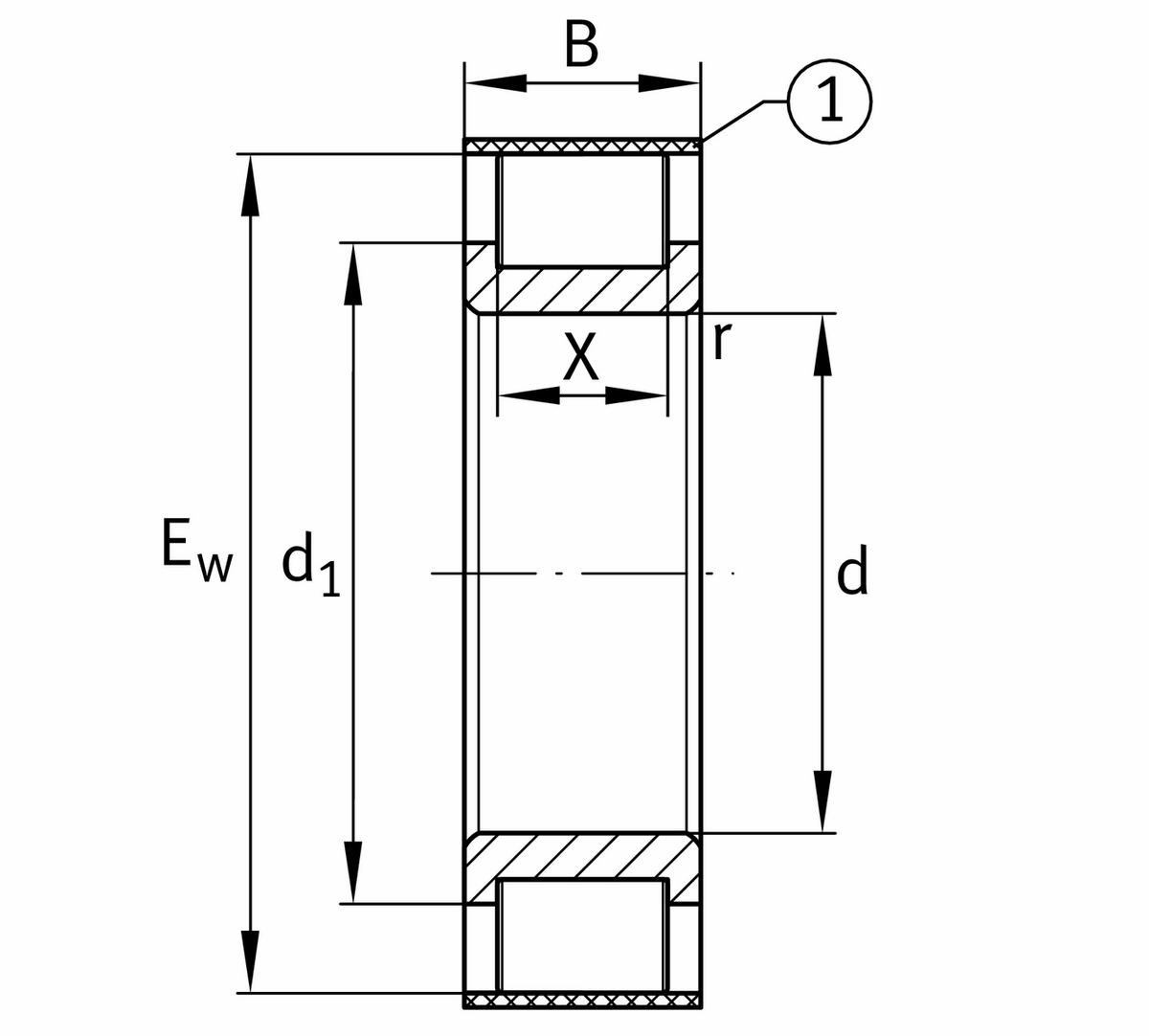 Цилиндрический роликоподшипник INA RSL182214-A-XL-BR-3S